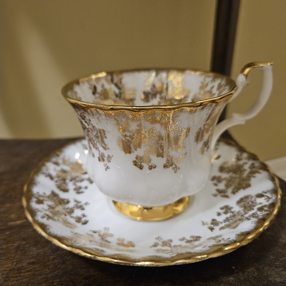 Royal Albert White Bone China Teacup And Saucer
